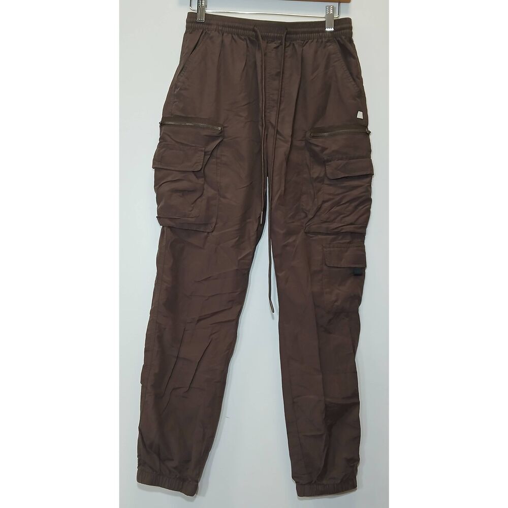 Standard cloth mens small cargo jogger pants dark brown